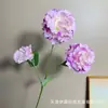 3 flores artificiais de lisianthus de pétalas duplas para decoração de cerimônia de casamento, ornamentos de sala de estar em casa, centros de mesa de hotel e arranjos florais