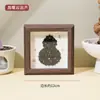 Ornamento de Porta-Retrato de Cabacinha de Pedras de Cristal Naturais 4 polegadas Cristal DIY Artesanato de Atrativo Turístico Cultural e Criativo Suporte de Exibição para Decoração de Casa