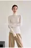 Elegante Suéter de Punto Rojo Ankora de Cuello Alto para Mujer, Corte Ajustado, Manga Larga, para Otoño, Invierno y Año Nuevo
