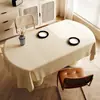 Venta al por mayor del fabricante: Mantel Estilo Wabi-Sabi, Impermeable al Aceite, Resistente al Calor, Lavable, Ambiente de Lujo Sencillo, Mantel Rectangular de PVC para Mesa de Café