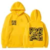 Sudadera Nueva Europea y Americana 2025 Código Bidimensional Pullover Top Holgado