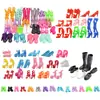 Sapatos de Boneca 30cm Trocador Sandálias Acessórios para Boneca Barbie Sapatos de Cristal Salto Alto Sapatos Baixos Botas
