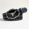 Novo Rebite Moda Tendência Estilo Punk Cinto Largo Cabeça de Touro Hip-Hop Personalidade Unissex Cinto em Estoque Atacado