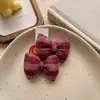 Nuevo Estilo Rojo Estilo Tela Algodón Lazo Anillo para el Cabello Estilo Coreano Lindo Versátil Niña Cuerda para el Cabello Accesorios para el Cabello