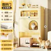 Cama de gato de acero con armario de almacenamiento, colocada encima del arenero del gato, un armario de almacenamiento de gran capacidad y a prueba de polvo para una villa de gatos, adecuado para uso doméstico