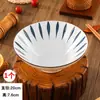Tigela de Macarrão Estilo Japonês para Uso Doméstico, Tigela Grande, Tigela em Forma de Trompete, Tigela Cônica de Cerâmica, Tigela de Ramen, Tigela de Macarrão, Conjunto de Louças