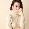 Suéter de Punto de Cuello Alto de Estilo Coreano para Otoño/Invierno 2021, Suéter de Manga Larga de Color Sólido para Mujer, Venta al por Mayor