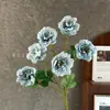 Flores Artificiais Peônia de 6 Cabeças Decoração de Casamento Arranjo Floral Decoração de Casa Arranjo de Flores Em Estoque Comércio Exterior Transfronteiriço