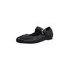 Sapatos Mary Jane de Camurça Super Macia com Estampa de Elefante de Primeira Camada Outono 2025 Sapatilhas Confortáveis Bico Redondo Couro Genuíno Sapatilhas com Fivela para Mulheres