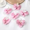 Cabeça de Flor de Orquídea Borboleta de Filme Simulada 9cm, Acessórios de Flores Simuladas, Presilha de Cabelo, Acessórios para Vestido de Noiva Feitos à Mão DIY