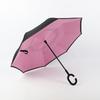 Paraguas Inverso de Doble Capa con Forma de C y Mango Largo Transfronterizo de Amazon, Personalizable para Publicidad, Paraguas Parasol de Pie con Protección UV