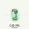 Nuevo arte de uñas con punta inferior de diamante súper brillante estilo japonés hielo transparente fruta verde color importado multicorte amor diamante joyería al por mayor