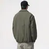 Jaqueta de trabalho estilo retro americano com forro de fleece, casaco de inverno masculino espesso e quente de algodão, peça externa acolchoada de algodão com corte solto