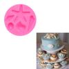 Molde de silicona líquida para hornear pasteles de chocolate con forma de concha de estrella de mar pequeña redonda DIY