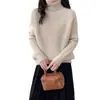 Suéter de Punto Holgado de Cuello Alto Doble para Mujer, Nuevo Suéter de Punto Canalé de Manga Larga para Otoño e Invierno 2026, Prenda Interior