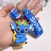 Llavero de Puntada de Alta Calidad Muñeca de Plástico Suave PVC Creativo Lilo y Stitch Colgante para Llave de Coche Regalo