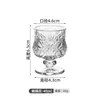 Copa de vino pequeña floral repujada estilo europeo, vaso de chupito de tallo alto, vaso de licor, uso en restaurante y hogar, copa de vino extranjera, copa de vino blanco con forma de diamante