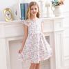 Vestido de verano para niña, lunares, 3-15 años, tesoro femenino, moda, falda infantil multicolor de algodón con flores completas, venta al por mayor, generación