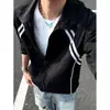 Chaqueta de trabajo versátil de estilo nuevo para primavera y otoño, con retazos, cuello alto, para hombres y mujeres, moderna, elegante, sencilla, abrigo casual