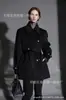 Chique Minimalista Francês Gola Botão de Metal Outwear Dupla Face Lã Outwear de Lã Feminino Outono e Inverno Novo Estilo para Mulheres