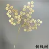 Flores de Simulación para Boda Serie Dorada Hojas de Ginkgo Eucalipto Arreglo Floral para Salón de Bodas Decoración de Pasillo Festival de Primavera Cubo de la Fortuna Flores Artificiales