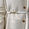 Cinturón Ajustable con Hebilla de Caballo Decorativo Para Vestido Abrigo Traje Cerradura Retro de Latón Cinturón Fino para Mujer