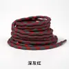 Cordones redondos texturizados de 5 mm con diseño de cruz al por mayor, cordones redondos de poliéster adecuados para botas de senderismo, botas de trabajo y zapatos de papá