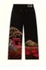 En Stock Transfronterizo Bordado Pesado Y2K Retro Americano Pantalones de Pierna Ancha Hip-Hop Street Sueltos Jeans Unisex