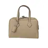 Bolso Tote de Cuero Genuino Personalizado de Fábrica Piel de Vaca Togo Bolso Boston Almohada Bolso de Mano para Viajero Bolso Victoria