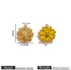 Acero Inoxidable Goteo de Aceite Colgante de Margarita Colorida Accesorios para Joyería DIY Estilo Floral Fresco Pulsera Collar Encanto