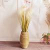 Vaso de Chão de Rattan do Sudeste Asiático Decoração Inserção Flor Seca Flor de Seda Flor Tecida Sala de Estar Sala de Jantar Decoração de Janela Resistente a Quedas
