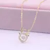 [Aço titânio] Novo Cervo Tem Seu Coração Batendo Colar Moda Feminina Internet Celebridade Clavícula Cadeia Presente de Aniversário para Namorada