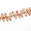 Cuentas de gota de agua puntiagudas hechas a mano DIY accesorios para el cabello pulsera aretes material de cuentas cuentas de cristal cuentas de vidrio 6 x 12 mm