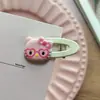 Pinza para Cabello de Gato para Gafas, Pinza Ovalada Hueca, Pasador Lindo para Niñas, Accesorio para el Cabello de Dibujos Animados para Flequillo de Niña
