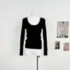 Suéter Grande de Gola Redonda em Lã Merino Tencel, Elástico e Justo ao Corpo, Top Suéter de Tricô Trançado