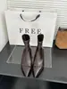 Botas de tornozelo de salto alto versáteis estilo europeu e americano com bico fino para emagrecer