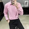 Camisa Negra para Hombre de Manga Larga Primavera y Otoño Casual de Negocios Sin Planchar Anti-Arrugas Camisa Blanca Ropa de Trabajo Manga Corta Verano Pulgada
