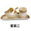 Conjunto de quatro peças para restaurante de hot pot comercial de hotel Restaurante Prato de tigela de restaurante Prato de plástico Conjunto de tigelas Louça de melamina