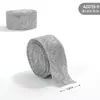 Fita de Natal de Tecido com Glitter de Novo Estilo Transfronteiriça com Decoração de Pó Dourado Material para Laços Fio de Ferro de Natal Fita Tecida na Borda Decoração