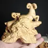 Talla en Madera de Tuya Taihang Adornos Sanyang Kaitai Adornos para Coche de Madera Maciza Juguetes Culturales de Madera Artesanías Regalos Creativos