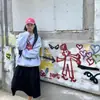 Grafite Outono e Inverno Pequeno Simples Comutador Moletom Roupas com Capuz Estampadas Femininas Moletom Pesado Japonês e Coreano