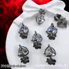 Accesorios de Estilo Oscuro Estilo Europeo y Americano Mariposa Negra Pistola Cruz de Rosa Colgante Pulsera de Cuentas DIY Collar