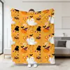 2026 Nueva Manta de Halloween de Amazon Estampado de Fantasma Calabaza Calavera Manta de Felpa Manta de Siesta Manta para Sofá