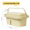 Conjunto de três peças de balde de lavagem de canetas multifuncional com balde paleta, recipiente para enxaguar canetas, porta-pincéis inserível, recipiente portátil para lavar canetas, caixa de cores