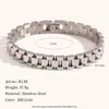Pulsera de reloj estilo hip hop de gran venta, joyería de nicho, diseño de moda, acero inoxidable chapado en 18 quilates, accesorio punk de moda.