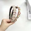 Diadema Estilo Coco Chanel Perla Tweed Retro Exquisita Lujo Ligero Muestra Temperamento Alto Valor Salida Diaria Versátil Tocado