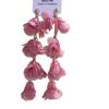 Estilo Coreano Nuevos Aretes Dulces de Flor de Tela Largos de Moda Super Hada Vacaciones Campana de Viento Aretes de Orquídea Rostro Delgado