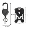 Cubierta de tarjeta vertical de PC negra de fábrica con logo impreso, llavero de mochila portátil para exteriores, anti-pérdida, fácil de tirar