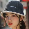 Chapéu de Pescador Balde Quente Estilo Coreano Novo Outono e Inverno, Chapéu Cloche Versátil Retro que Cobre o Rosto para Mulheres Tendência 8292