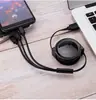 Cable de datos Pinou de uno a tres cable de carga telescópico tres en uno usb teléfono móvil carga rápida de uno a tres personalización de regalo
